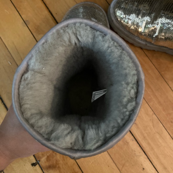 Silver Sparkle Ugg Boots - Picture 3 of 5